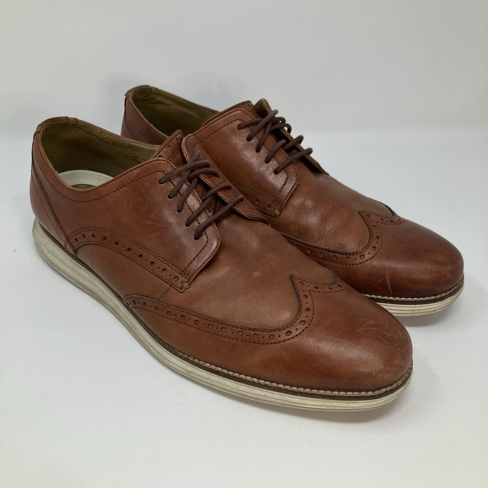 Cole Haan OriginalGrand Wingtip Oxfords Men 14M Brown Leather Shoes C26471